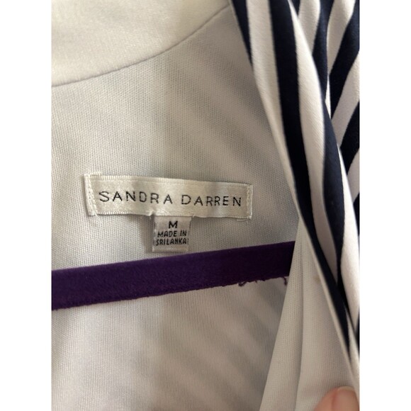 Sandra Darren Women’s Navy & White Jumpsuit Sz M Resortwear Summer Party - Picture 6 of 10